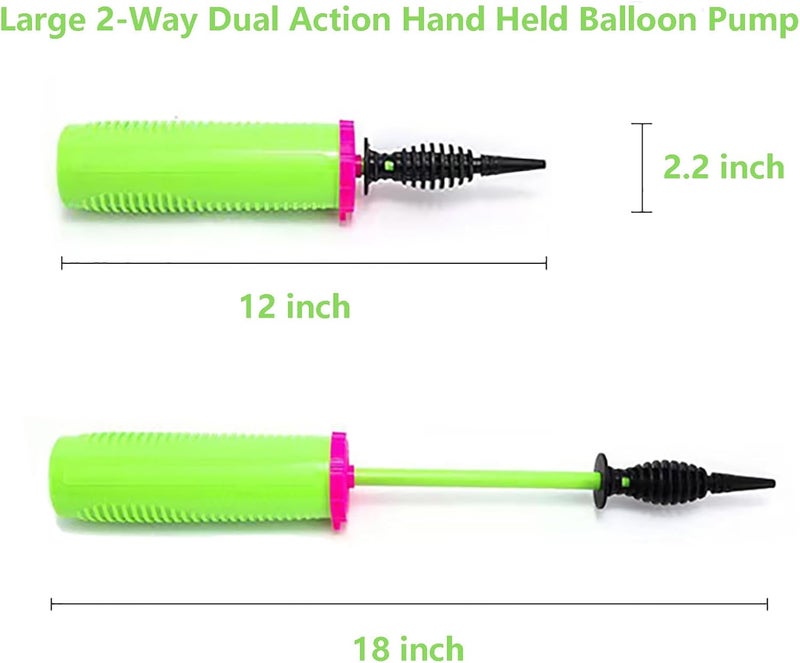 Hdeoops Balloon Pump Hand Held 2-Way Dual Action Air Pump for Balloons, Yoga Balls, Swimming Rings - Image 2